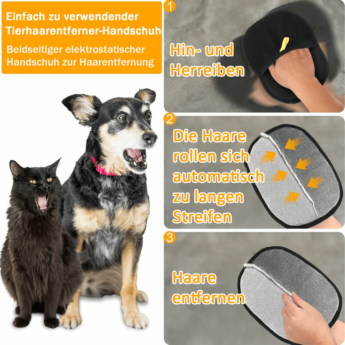 Tierhaarentfernungs-Handschuh