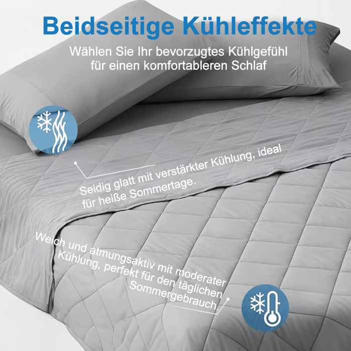 Doppelseitige kühlende Überwurfdecke