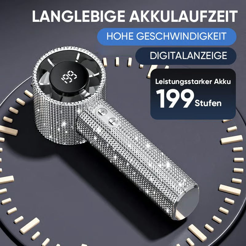 Premium Handventilator mit Turbo-Luftstrom & Akku