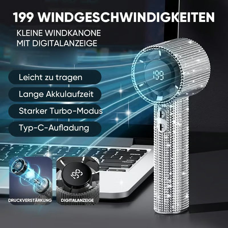 Premium Handventilator mit Turbo-Luftstrom & Akku