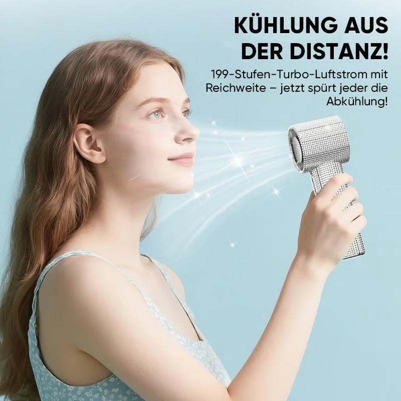 Premium Handventilator mit Turbo-Luftstrom & Akku