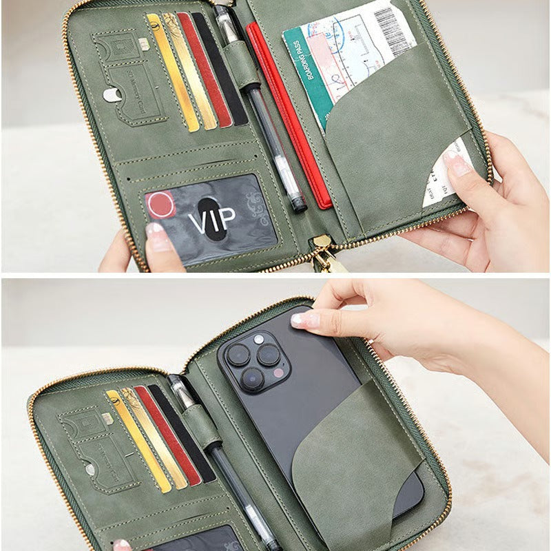 Multifunktionale RFID Reisepass-Brieftasche