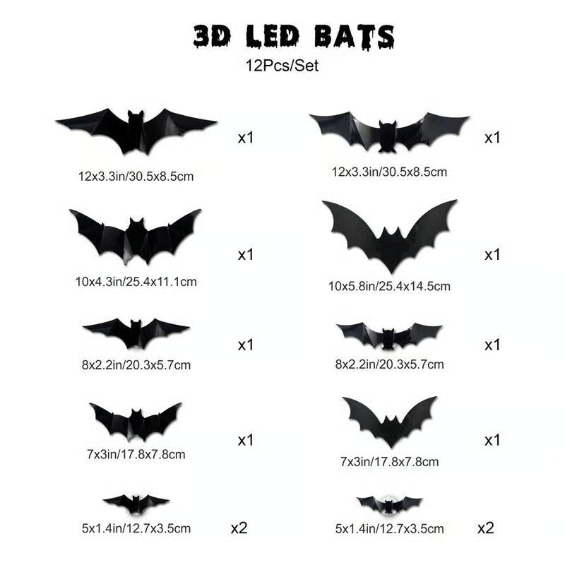 3D Fledermaus Design LED Dekoration