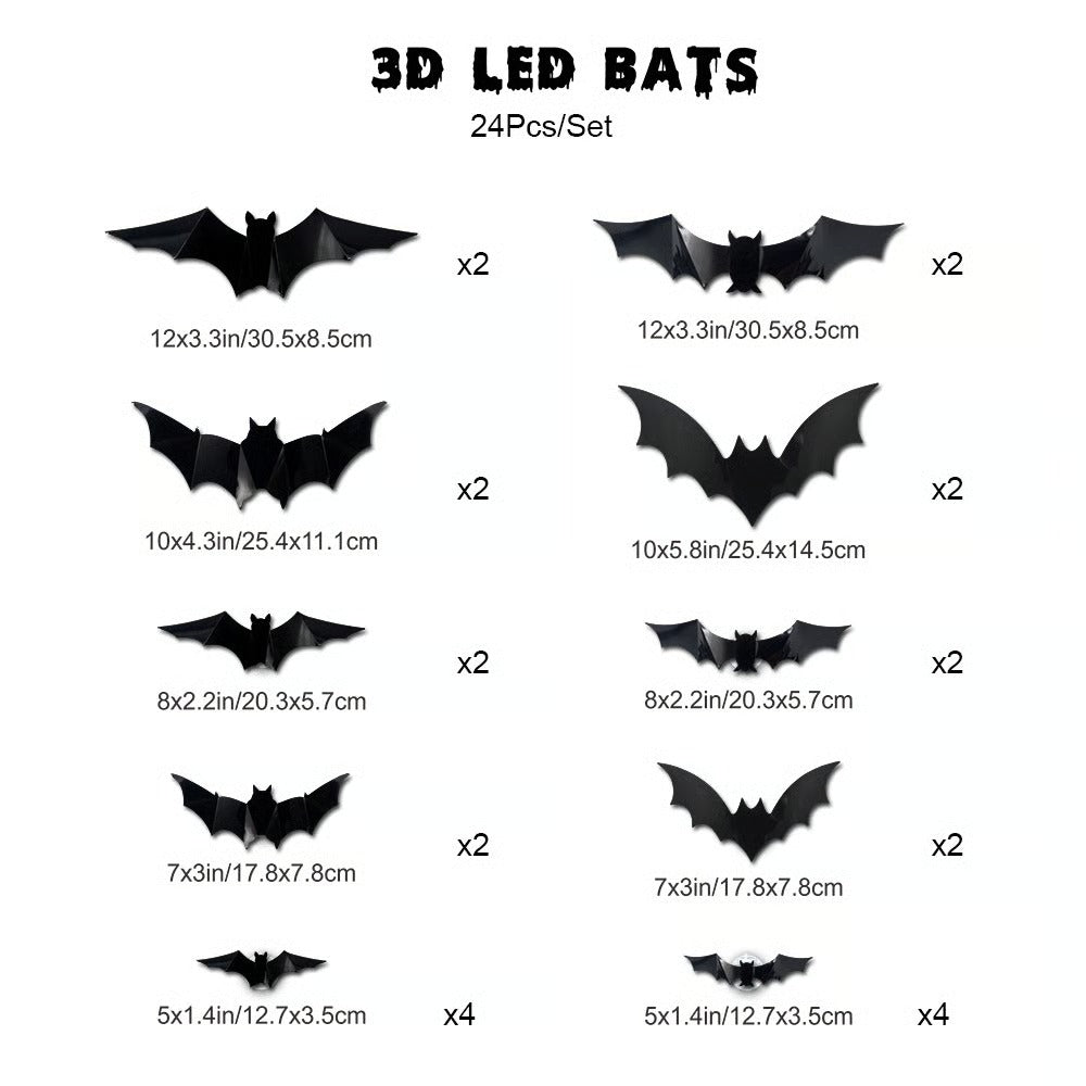 3D Fledermaus Design LED Dekoration