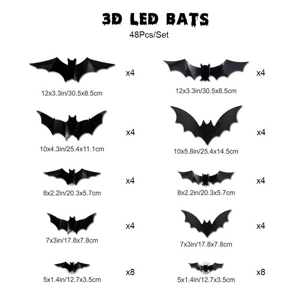 3D Fledermaus Design LED Dekoration