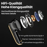 Kabelloses Headset mit semi-in-ear Design