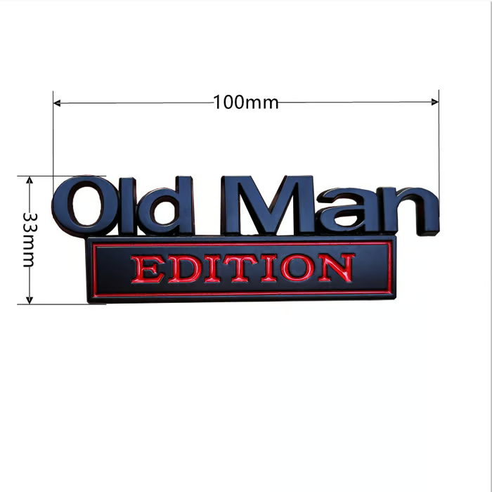 Old Man Edition Auto-Emblem