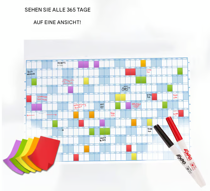 Der große Kalender 2025 | Trocken abwischbar