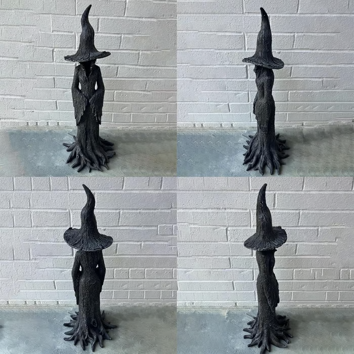 Handbemalte, bezaubernde Hexenstatue