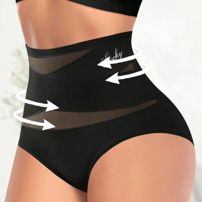 4er-Pack Miederhöschen mit hoher Taille für Damen