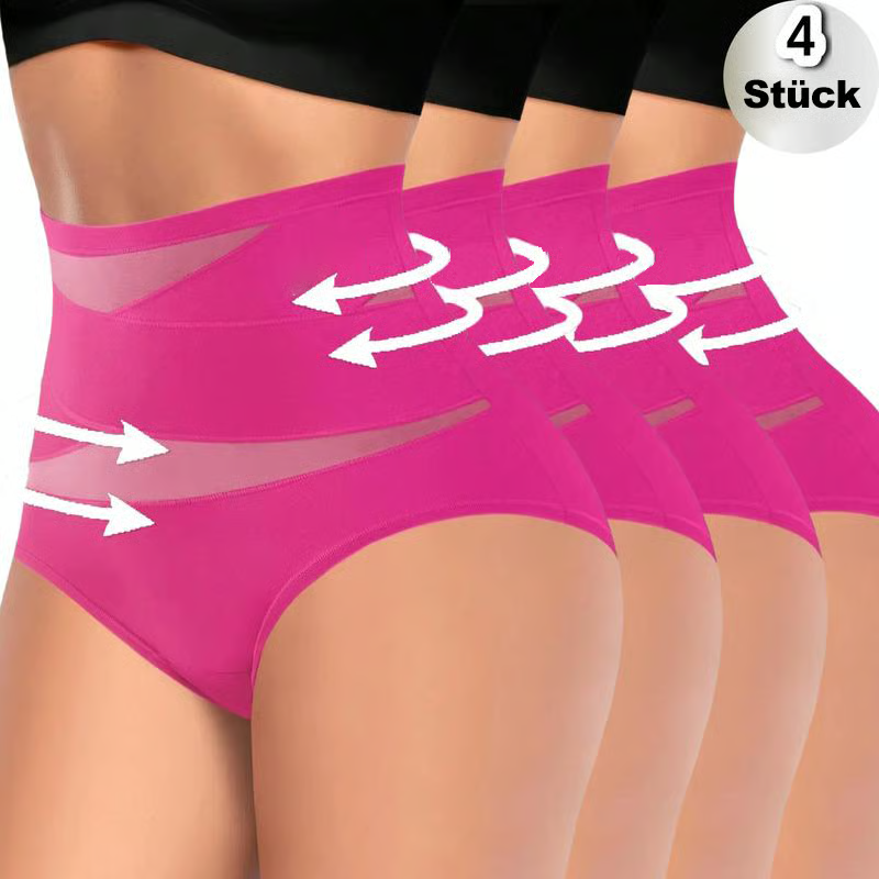 4er-Pack Miederhöschen mit hoher Taille für Damen