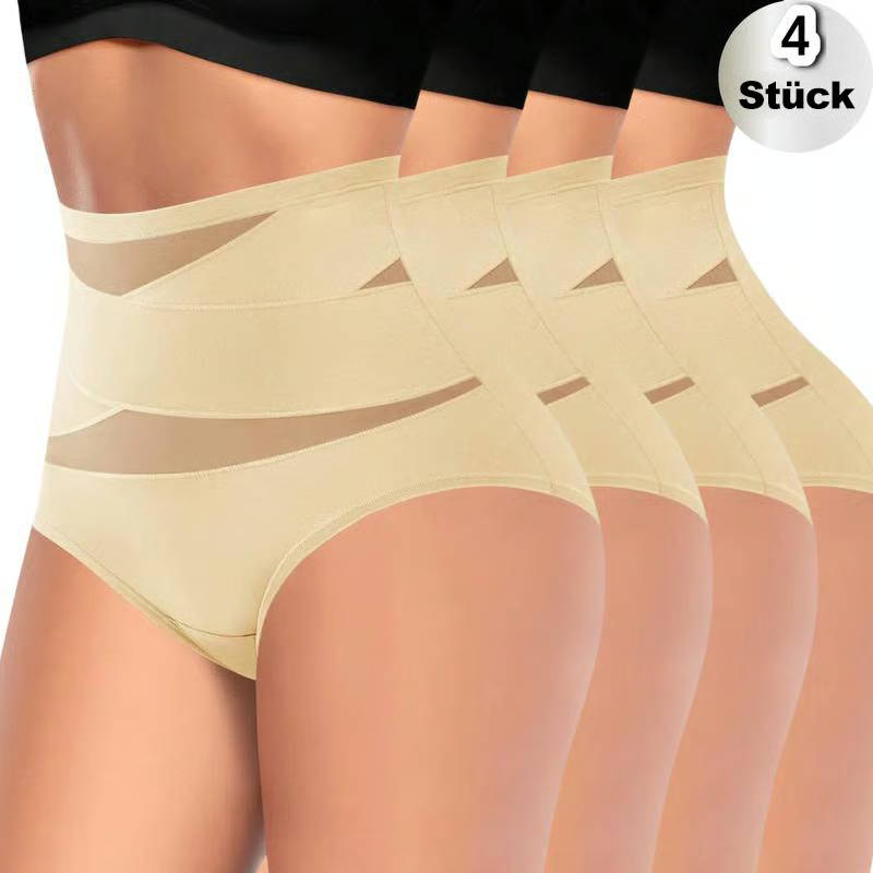 4er-Pack Miederhöschen mit hoher Taille für Damen
