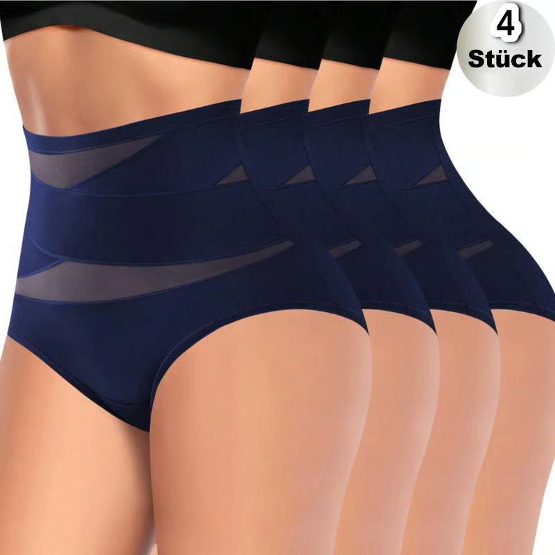 4er-Pack Miederhöschen mit hoher Taille für Damen
