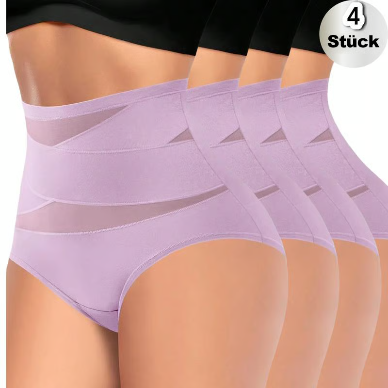 4er-Pack Miederhöschen mit hoher Taille für Damen