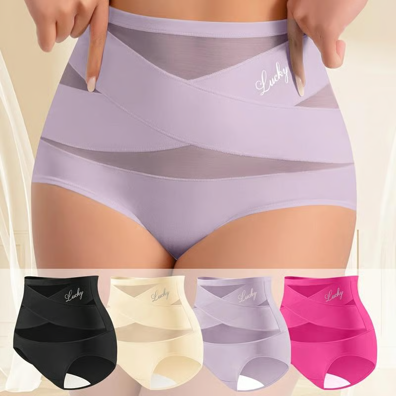 4er-Pack Miederhöschen mit hoher Taille für Damen