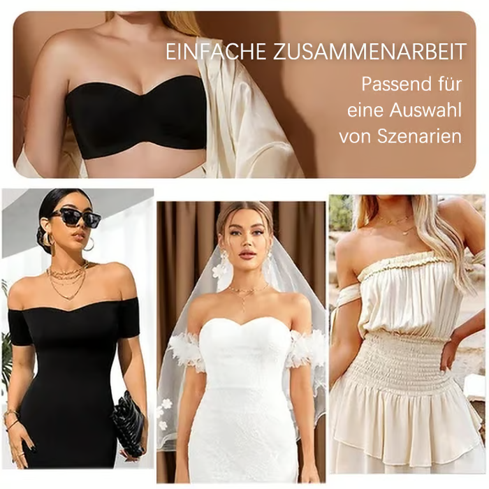 Nahtloser, trägerloser und wandelbarer Bandeau-BH mit vollem Halt