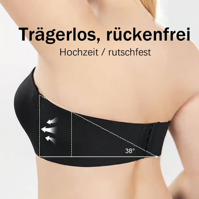 Nahtloser, trägerloser und wandelbarer Bandeau-BH mit vollem Halt