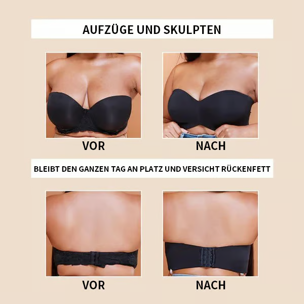 Nahtloser, trägerloser und wandelbarer Bandeau-BH mit vollem Halt