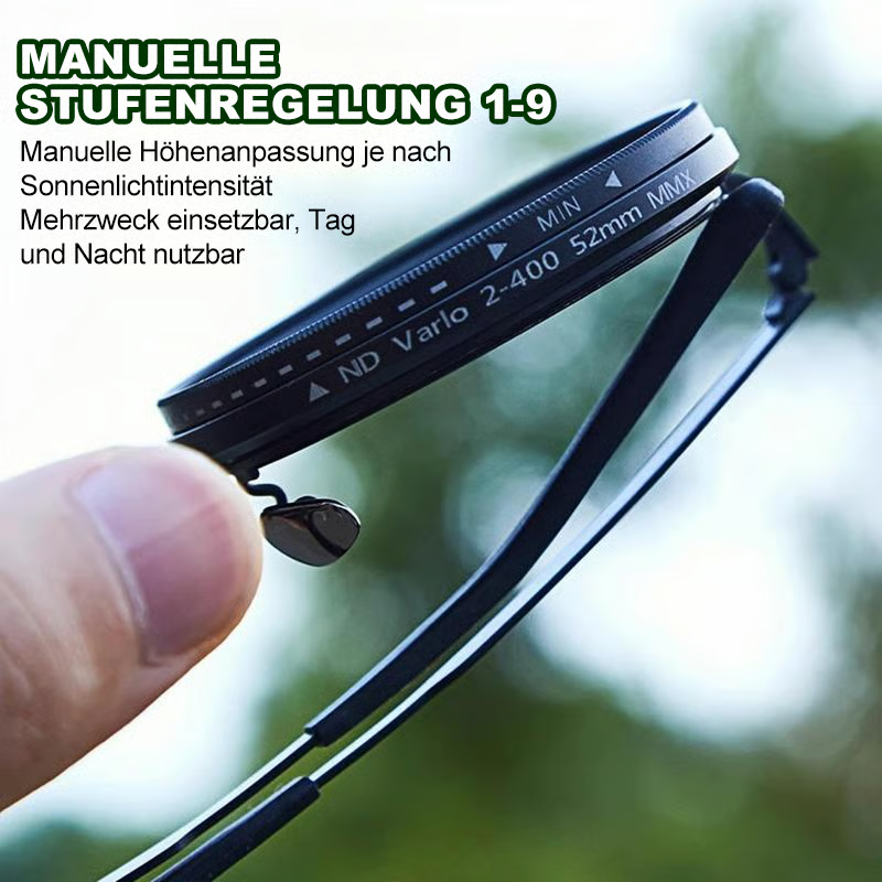 Verstellbare getönte runde polarisierte Gläser Retro-Sonnenbrille