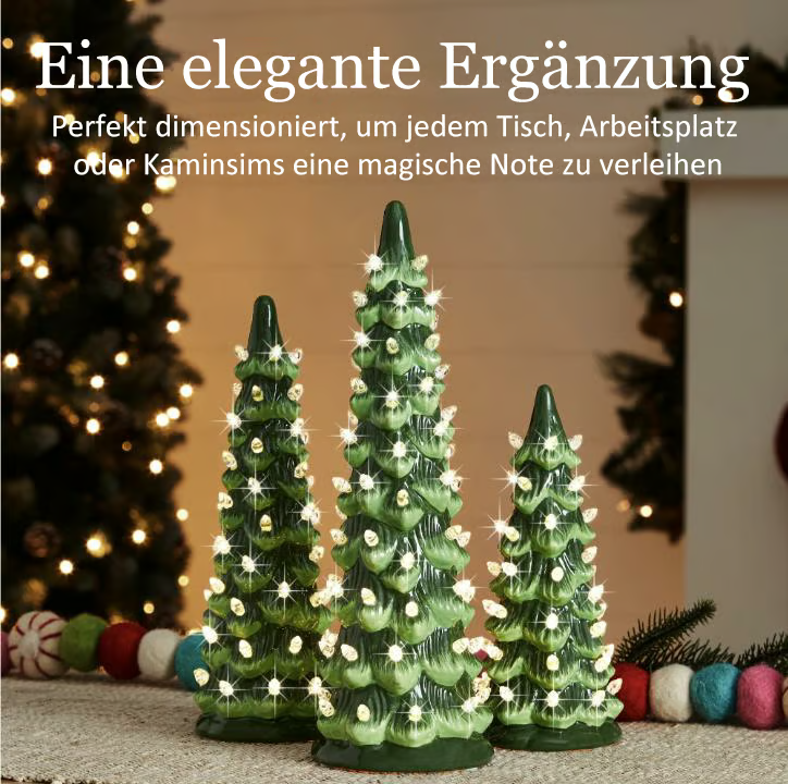 Retro handbemalte Tisch-Weihnachtsbäume