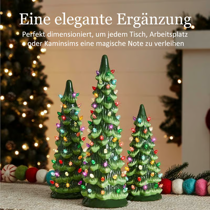 Retro handbemalte Tisch-Weihnachtsbäume