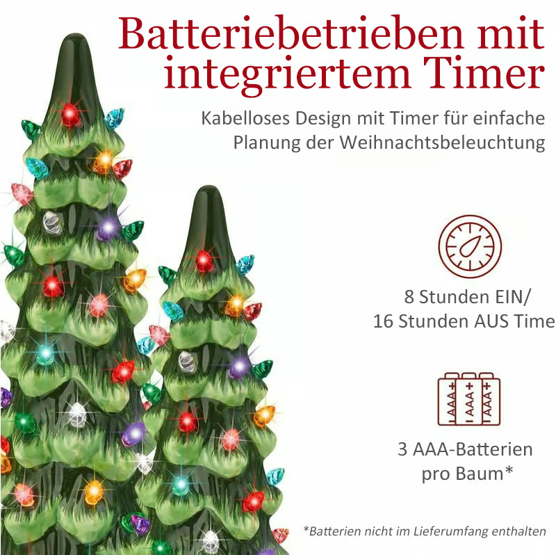 Retro handbemalte Tisch-Weihnachtsbäume