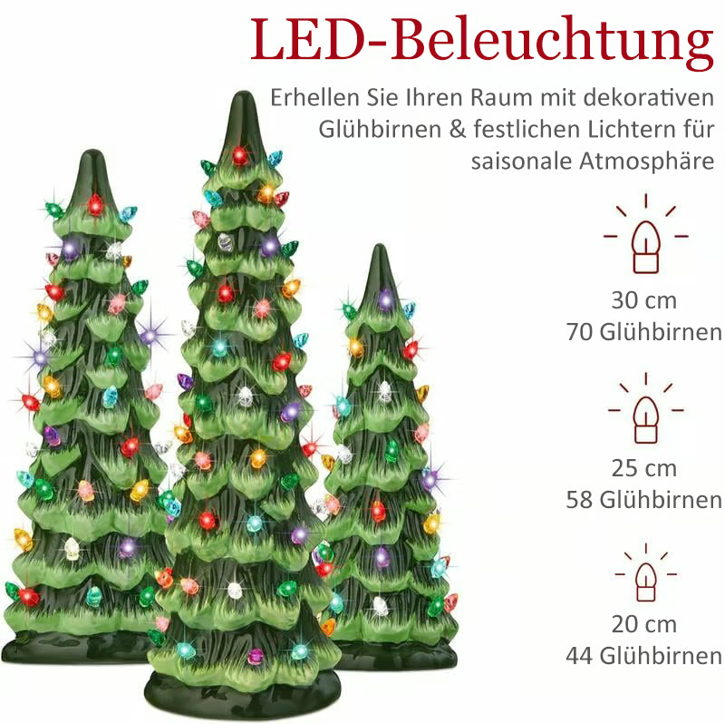 Retro handbemalte Tisch-Weihnachtsbäume