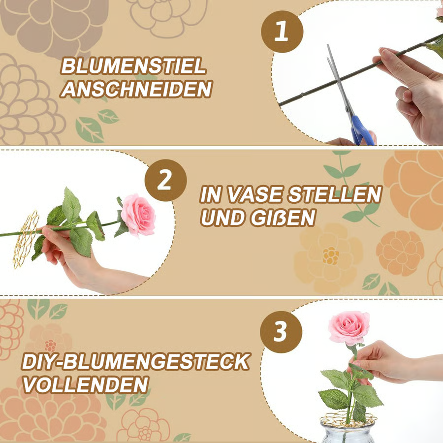 Blumengitter-Organizer aus Edelstahl
