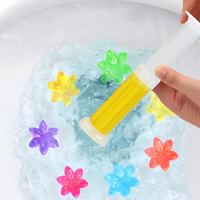84 Blumen Toilettenreiniger Gelstempel