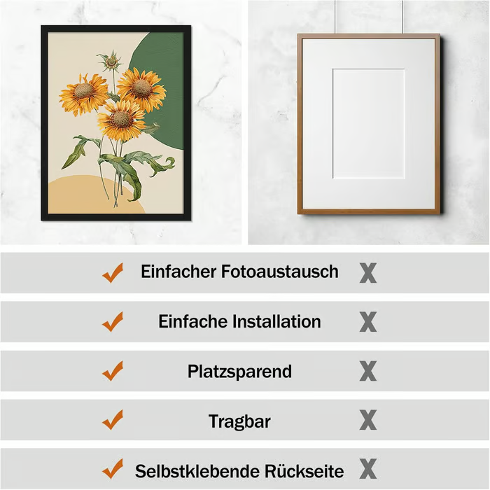 Wiederverwendbarer magnetischer Bilderrahmen