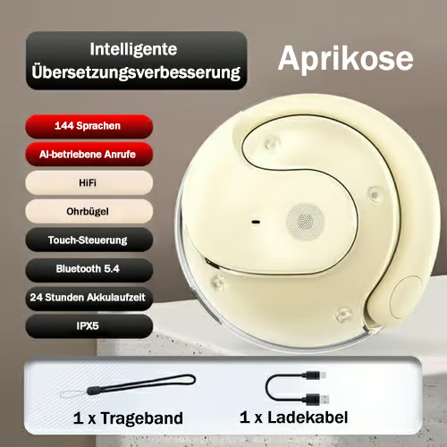 AI-Übersetzungs-Wireless OWS Bluetooth 5,4 Kopfhörer (Kompatibel mit iOS & Android)