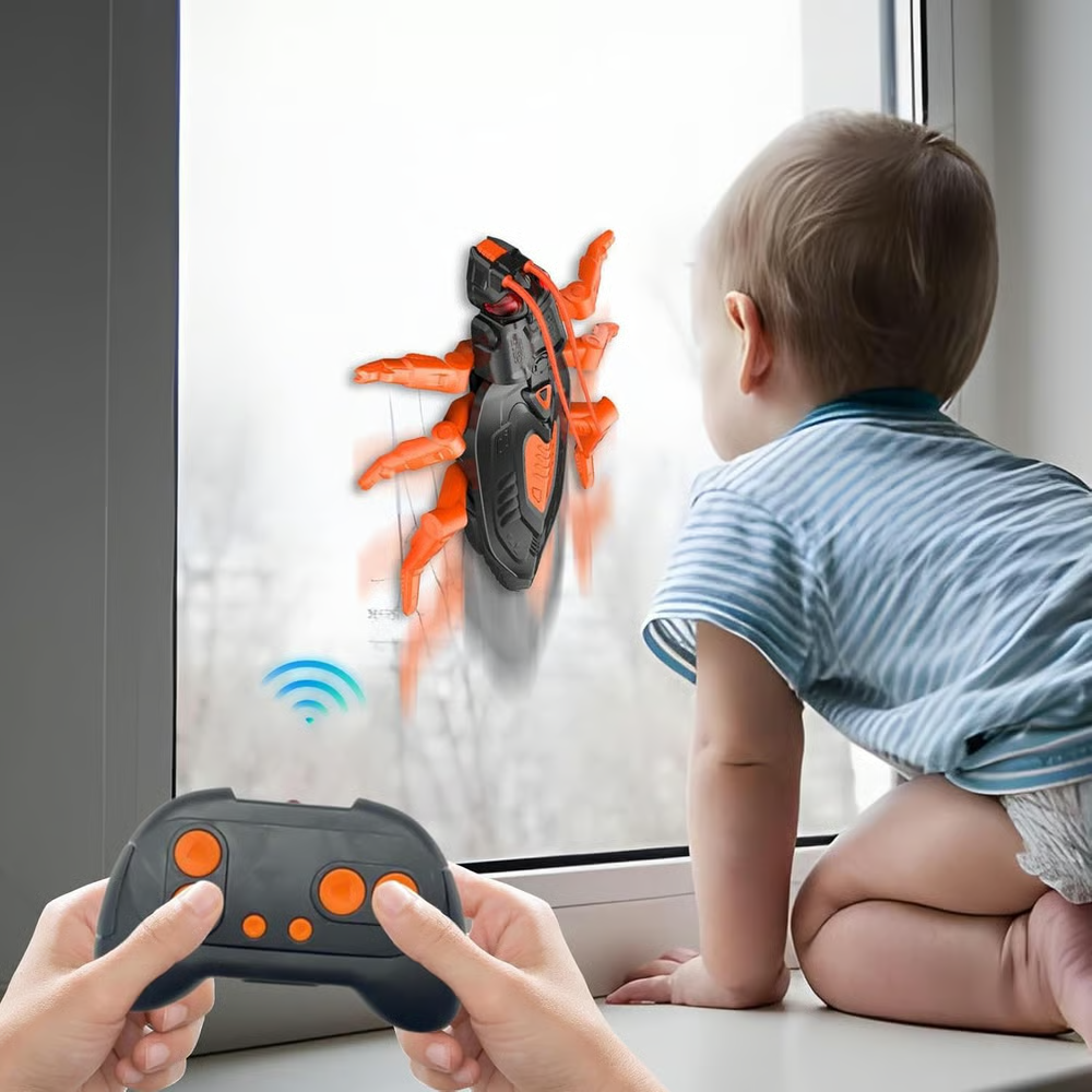 Ferngesteuertes Gecko-Spielzeug zum Wandklettern mit LED-Augen