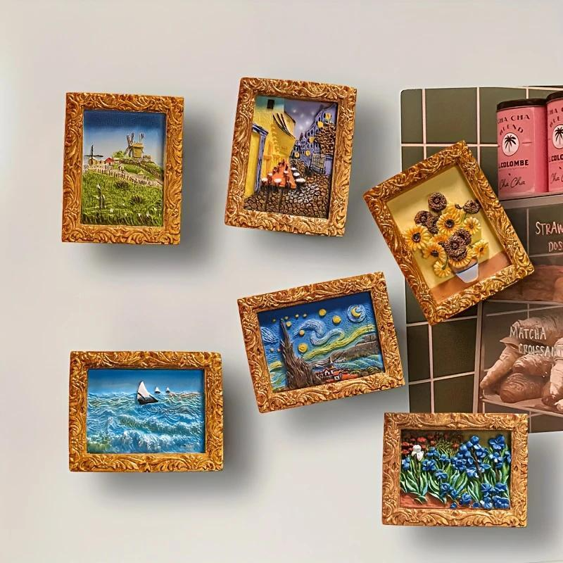 Van Gogh inspiriertes Kühlschrankmagnet-Set