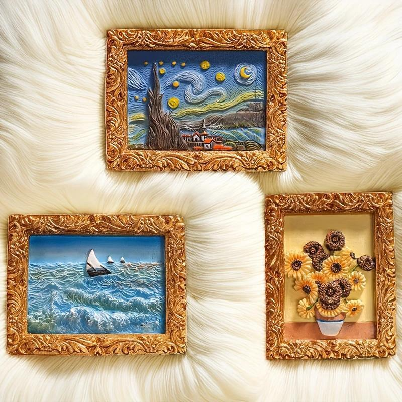 Van Gogh inspiriertes Kühlschrankmagnet-Set