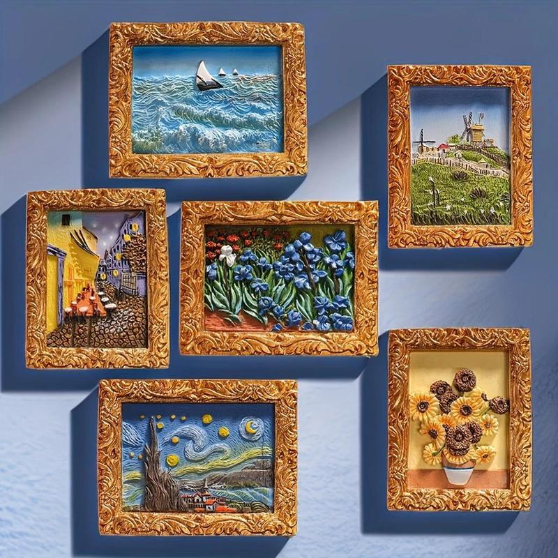 Van Gogh inspiriertes Kühlschrankmagnet-Set