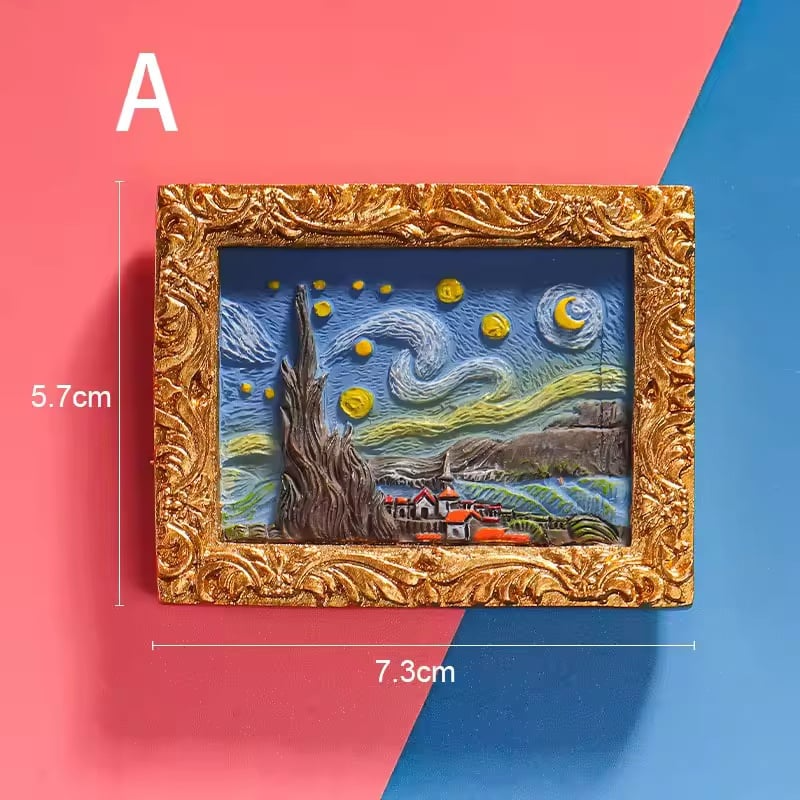 Van Gogh inspiriertes Kühlschrankmagnet-Set