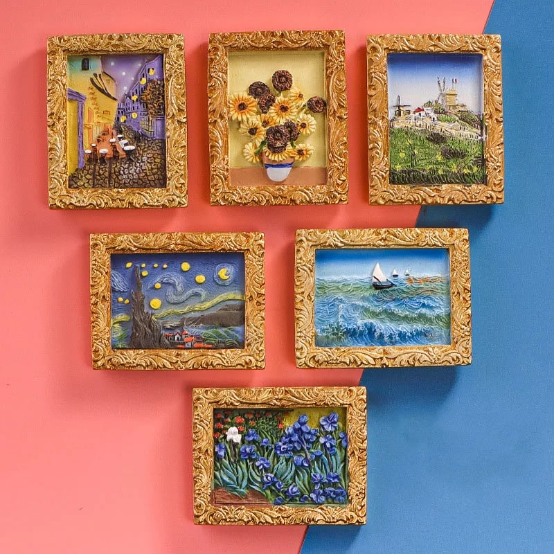 Van Gogh inspiriertes Kühlschrankmagnet-Set
