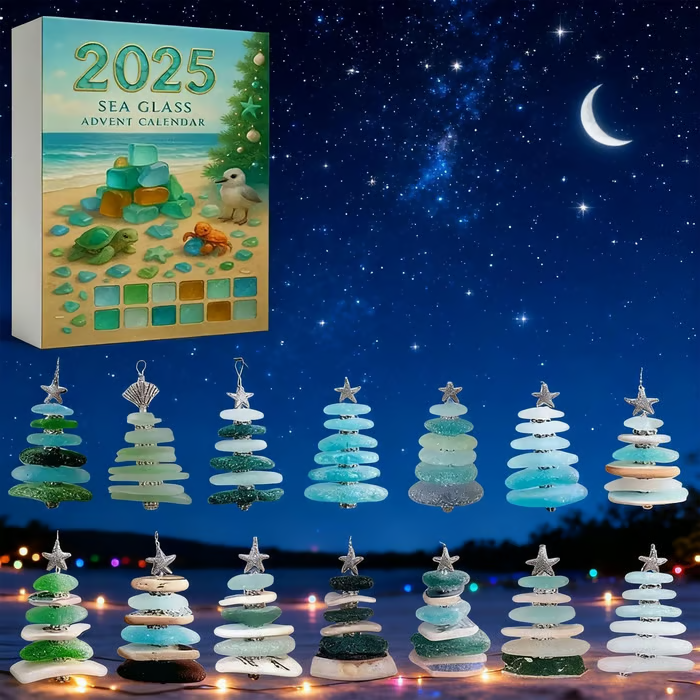 Seeglas-Weihnachtsbaum-Adventskalender | Hinter jeder Tür eine Überraschung