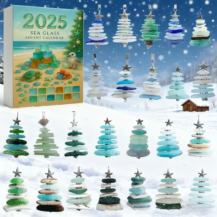 Seeglas-Weihnachtsbaum-Adventskalender | Hinter jeder Tür eine Überraschung