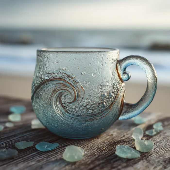 See-Glas-Wellen-Tasse