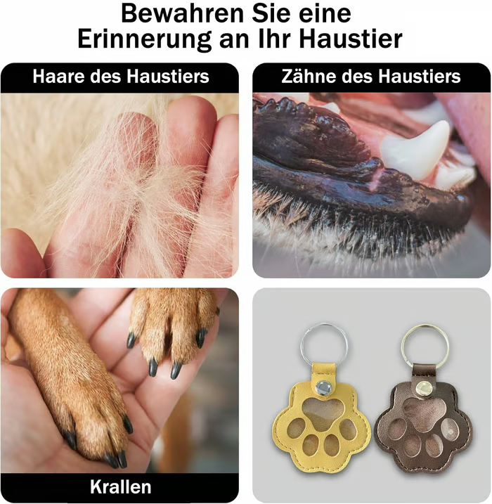 Schlüsselanhänger aus Leder zur Erinnerung an Ihr Haustier