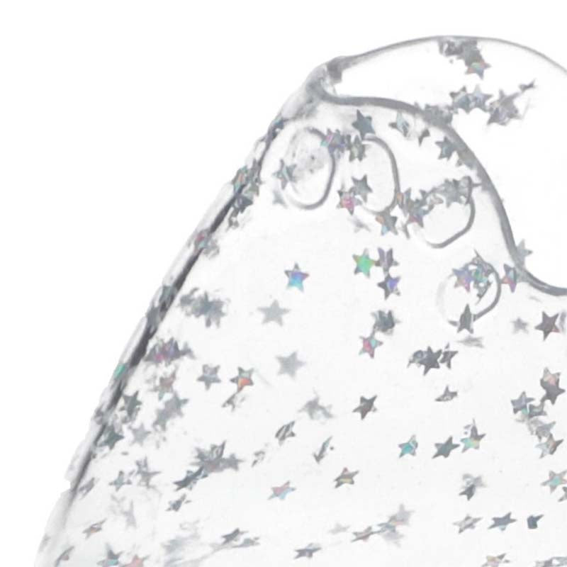 Silver Stars – Transparente Glitzerschuhe