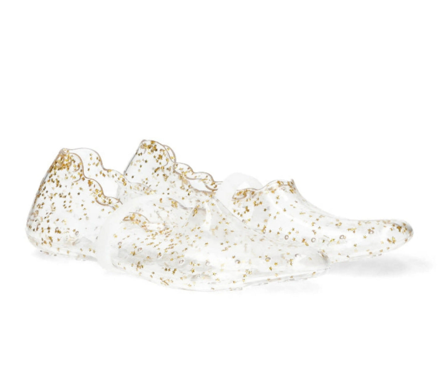 Silver Stars – Transparente Glitzerschuhe