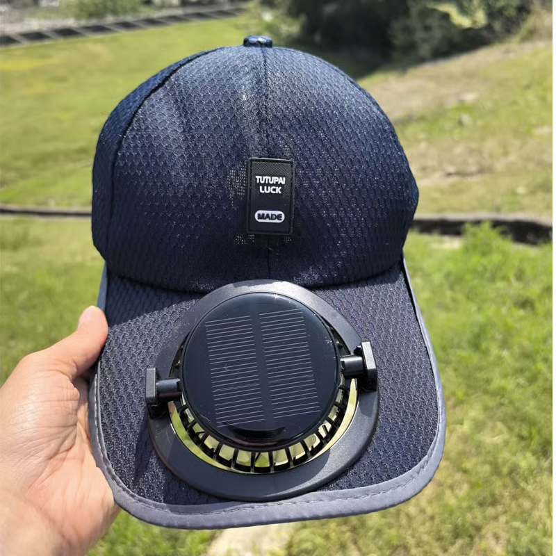 Solarbetriebene, wiederaufladbare Schirmmütze