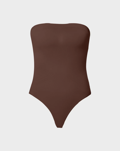 Seamless Bandeau Shaping Bodysuit With Removable Straps