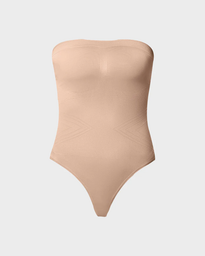 Seamless Bandeau Shaping Bodysuit With Removable Straps