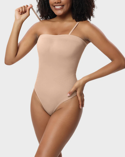 Seamless Bandeau Shaping Bodysuit With Removable Straps