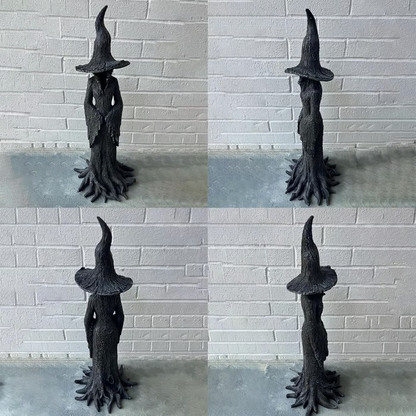 Handbemalte, bezaubernde Hexenstatue