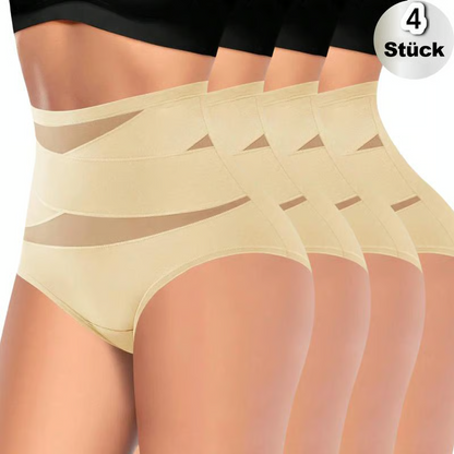 4er-Pack Miederhöschen mit hoher Taille für Damen