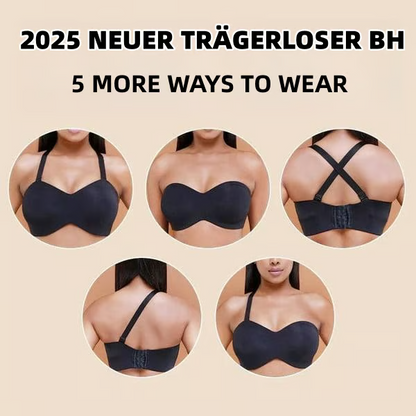 Nahtloser, trägerloser und wandelbarer Bandeau-BH mit vollem Halt